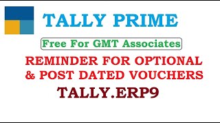 REMINDER FOR OPTIONAL & POST DATED VOUCHERS