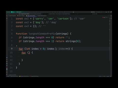 Solving the longest common prefix problem with JavaScript