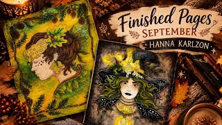 Completed Coloring Pages: September 2026 | Hanna Karlzon Book Tour 🍂✨