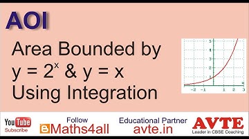 Area bounded by y = 2^x , y = x, x = 0 & x = 2 (AOI) || Area Using Integration || Class XII CBSE