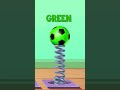 Farben lernen mit Früchten und Fußball | Lern-Karikatur #shorts #omnom