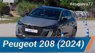 Peugeot 208 2024 - Maniobra de esquiva (moose test) y eslalon | km77.com