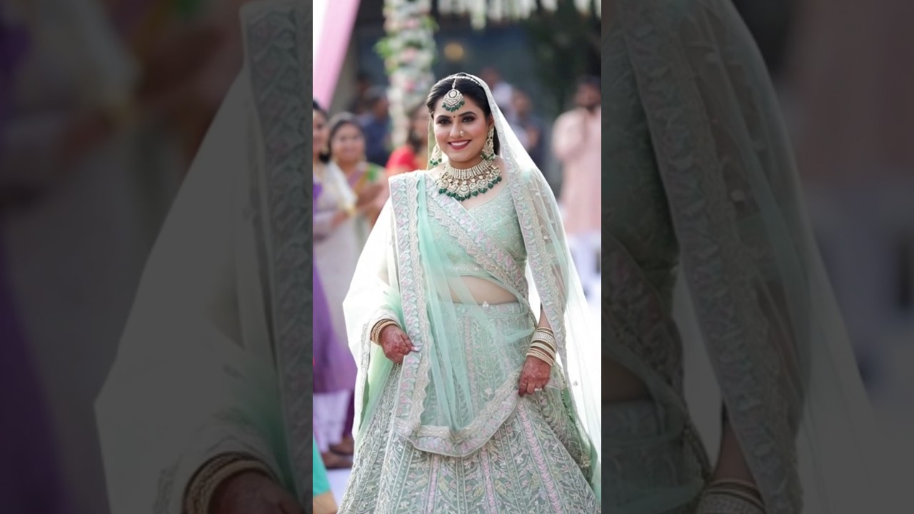 Dreamy Bride Entry 💚 | Indian Wedding Mandap Walk | 