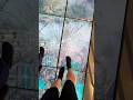 Burj Khalifa Glass floor cracks when walking across #scary #explore #adventue #dubai #travel #fun