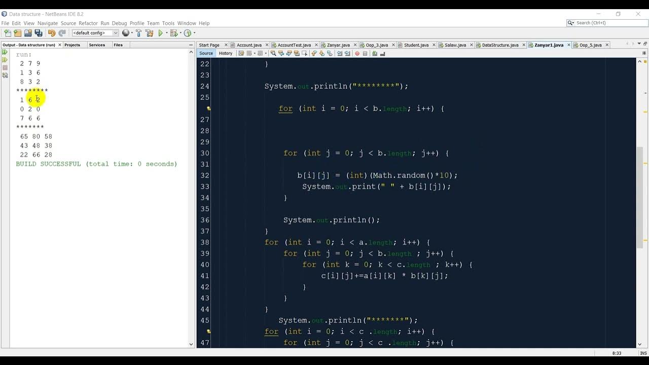 Array in java matrix - YouTube