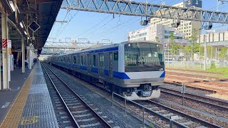 E531系 K421編成 10両基本編成 KY出場 入線〜発車 発車時にタイフォン炸裂！ in宇都宮駅#e531系