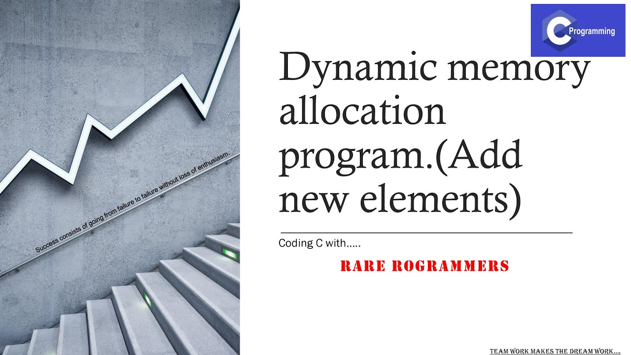 Dynamic memory allocation add new numbers - YouTube