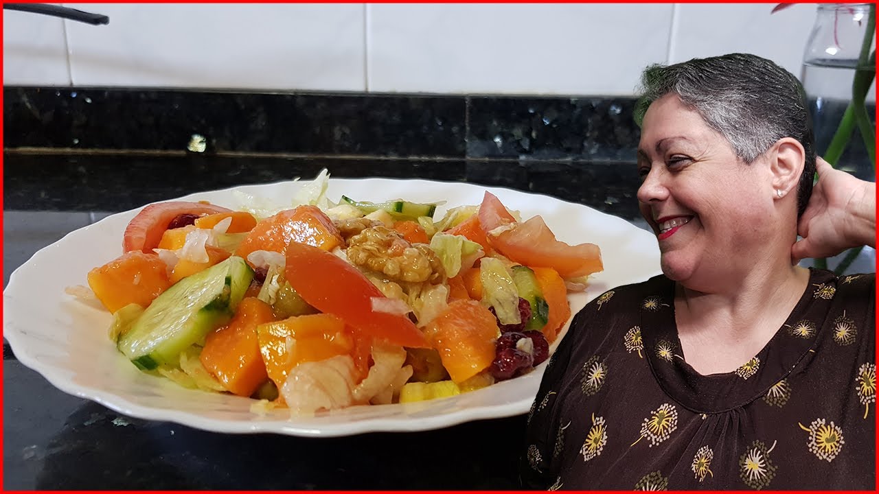 🥗👩‍🍳 Cómo HACER ENSALADA de PAPAYO (PAPAYA) 100% Casera y Natural | Receta Saludable de Verano