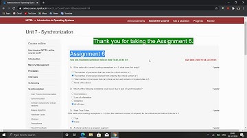 Nptel Introduction to Operating System week 6 solutions