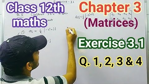 Exercise 3.1 Class 12 Maths | Ncert Solution Maths Class 12 Class 12 Maths Matrix