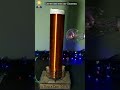 Wow! Diy Tesla Coil⚡ Wireless Power Transmission Project 💥 #shorts #experiment