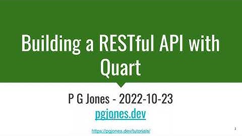 How to build a RESTful API with Quart