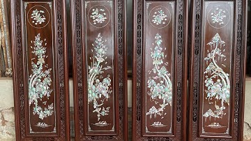 Bộ tranh tứ quý Tùng cúc trúc mai kt 37x107 cm giá 10 triệu LH 0945551382