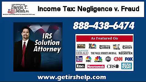 Income Tax Negligence vs Fraud