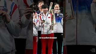 L'historique selfie des pongistes de la Corée du Nord et du Sud sur le podium des JO
