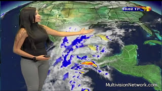 Susana Almeida in Action - Sexy Spanish TV WeatherGirl