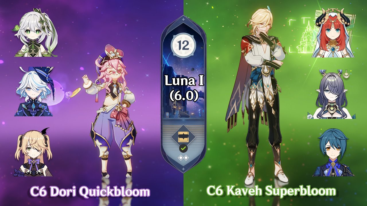 Luna I Spiral Abyss Floor 12 -  C6 Dori and C6 Kaveh - Genshin Impact
