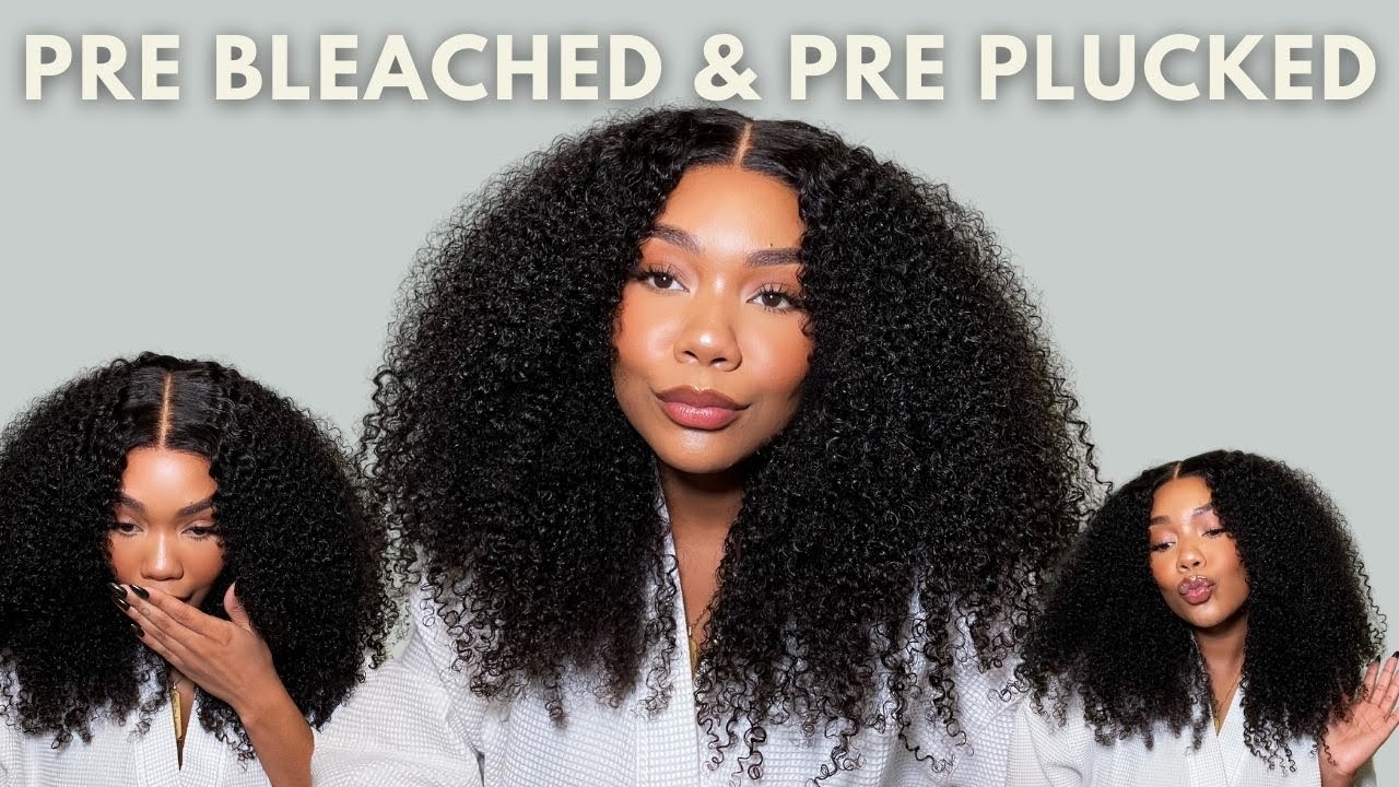 NO BLEACHING, NO PLUCKING! MOST BEGINNER FRIENDLY KINKY CURLY LACE CLOSURE WIG FT. AMANDA HAIR