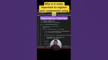 Why is it important to register your components using dependency injection ? #shorts #coding #csharp