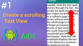 How to create a scrolling Text View, ScrollView Part1.