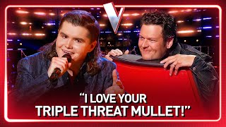COUNTRY singer with a SICK MULLET steals the show The Voice | Journey #215