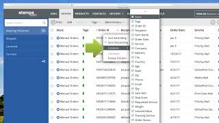 How to Set Up the Orders Grid to Process E-commerce Sales Orders, Stamps.com Online Nov 2019