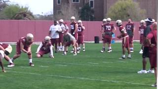 Ricky Aguayo kicks in his first FSU practice