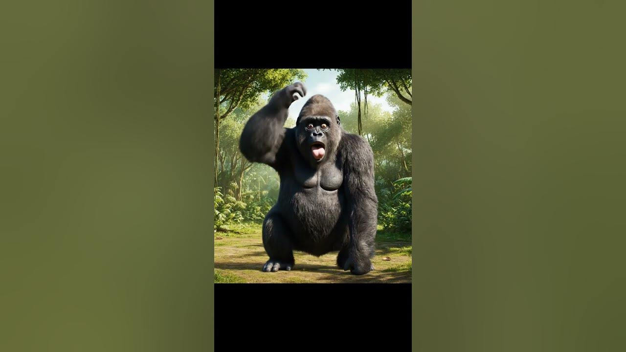 "Funny Gorilla Making Faces with Sound Effects #apelaughs