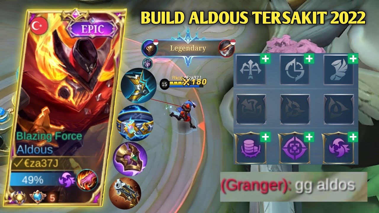 BUILD ALDOUS TERSAKIT 2022 | AUTO MAIN AGGRESSIVE !! ALDOUS BEST BUILD 2022 - MLBB
