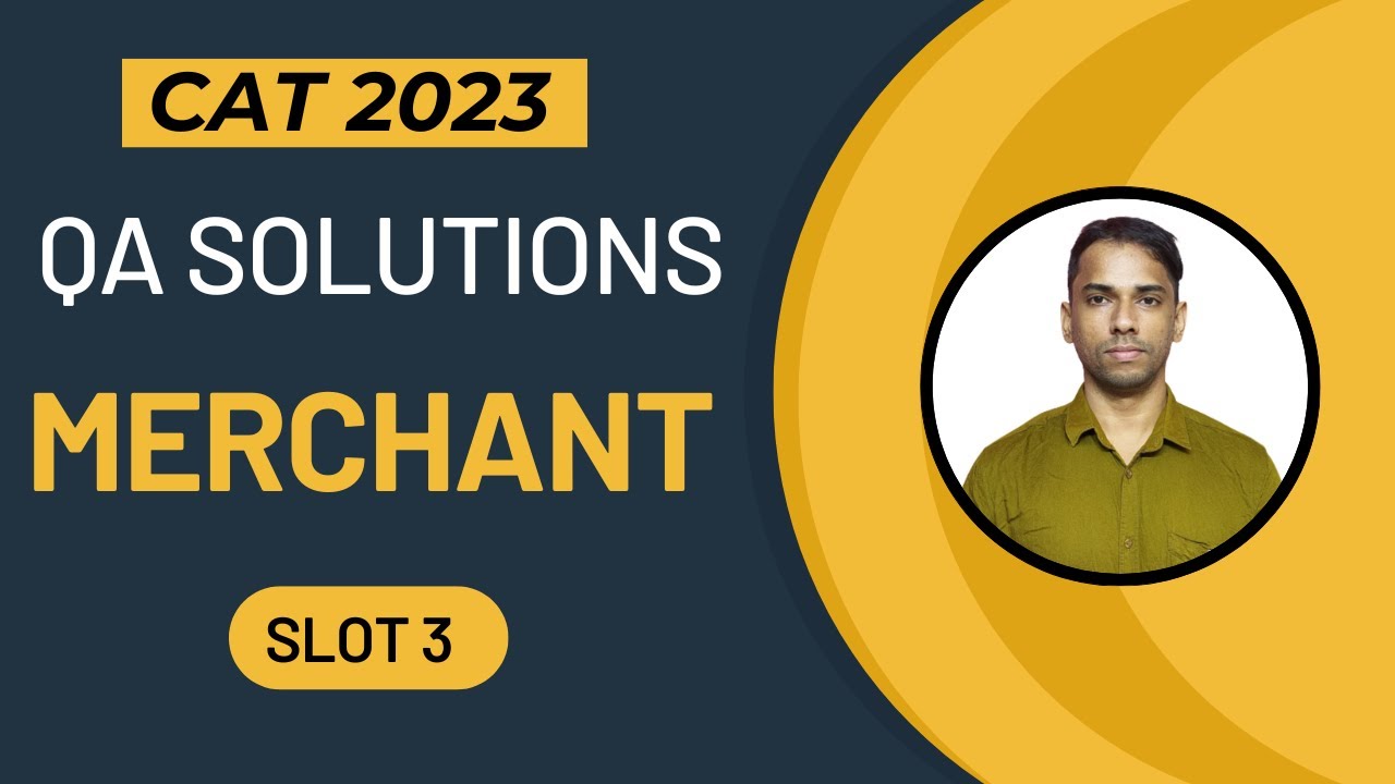 CAT 2023 Slot 3 | Merchant | 2IIM Tamil CAT Prep | CAT 2024 - YouTube