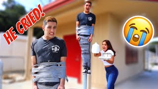 LEFT MY BOYFRIEND TAPED TO A POLE FOR 24 HOURS!!! (painful)