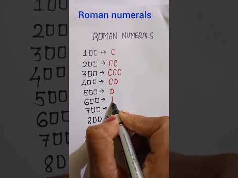 Roman Numerals Roman Numeral Roman Numerals 100 To 1000 Maths Shorts Viral Roman Sankhya 