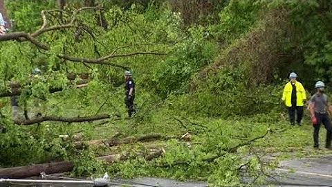 Cleanup efforts underway after powerful storms