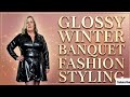 Radiant 62+ PVC leather layered dresses &amp; outfits for women's at a winter banquet #styleafter50 #pvc