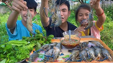 Tôm càng xanh ăn sống như này cực ngon / Nongdan85vlog