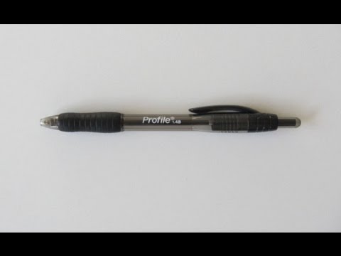 Paper Mate Profile Ball Point Pen, Retractable, B (1.4 mm), Black Ink - 12 pens