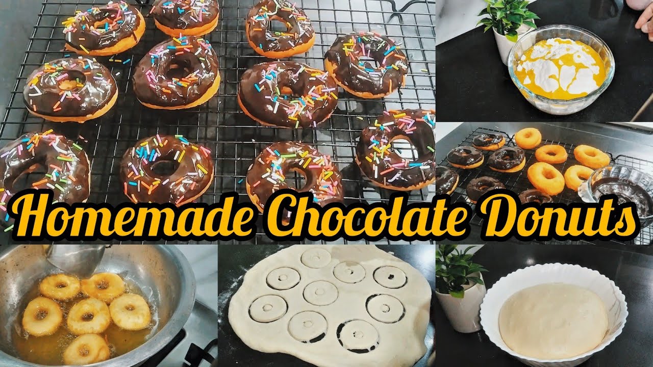 Homemade chocolate Donuts |اب گھر پر بنائیں بالکل بیکری جیسے ڈونٹس | Mai ney bnaye first time Donuts