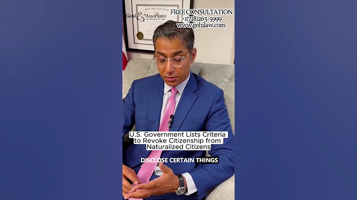 US Government Lists Criteria to Revoke Citizenship from Naturalized Citizens | NY Immigration lawyer