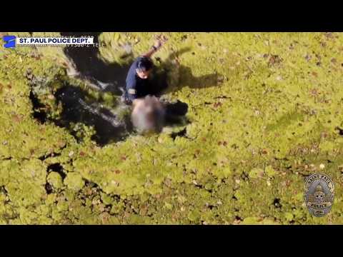 St. Paul police rescue child from pond