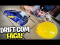 DESAFIO - FAZER DRIFT E ESTOURAR A BEXIGA COM CARRINHO PROFISSIONAL!!