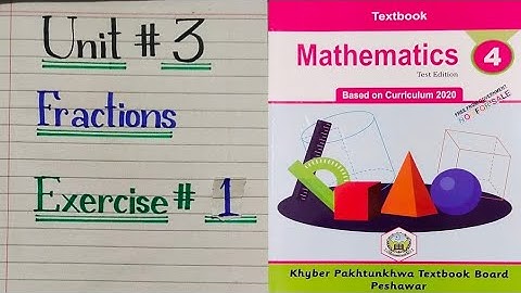 Class 4th Unit 3 Exercise 1 Fractions #mathematics #books #youtube #ymsmentors