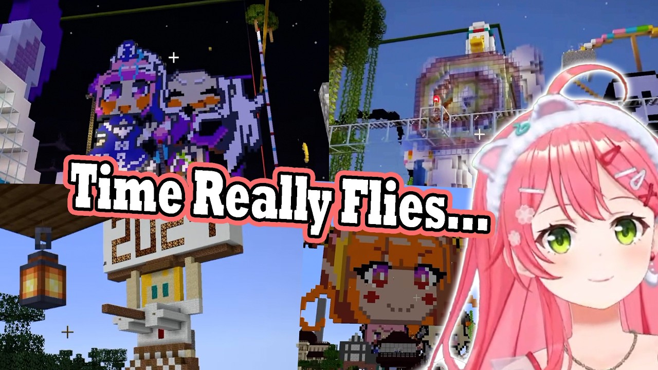 Miko Gets Nostalgic Visiting Builds Left Behind by Graduated Members in The Old Minecraft Server!