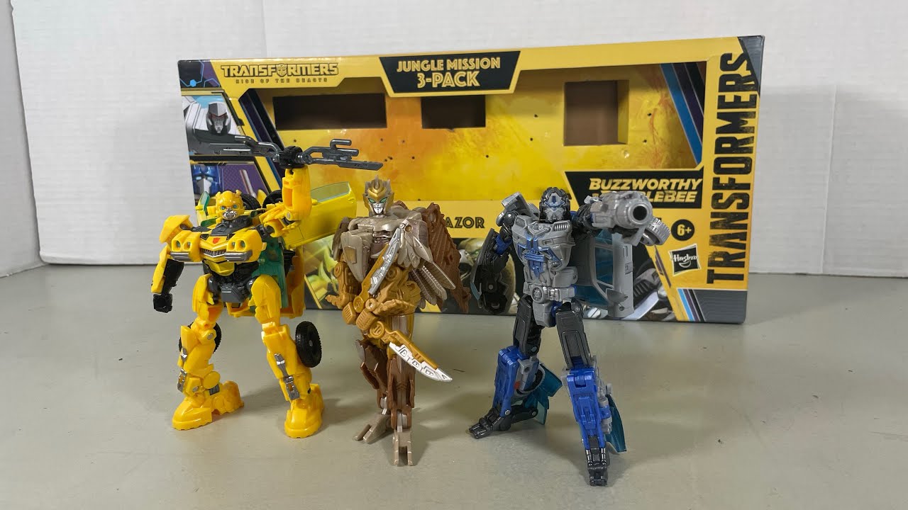 SCOURGE’s VICTIMS Transformers Buzzworthy Bumblebee ROTB JUNGLE MISSION 3-Pack Reviewdeo