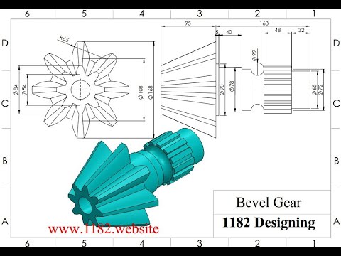 How to design and drawing Helical Bevel Gear in SolidWorks ? #Helical # ...