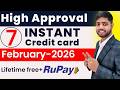 High approval credit card february 2026 || Only cibil based approval || credit card kaise banaye