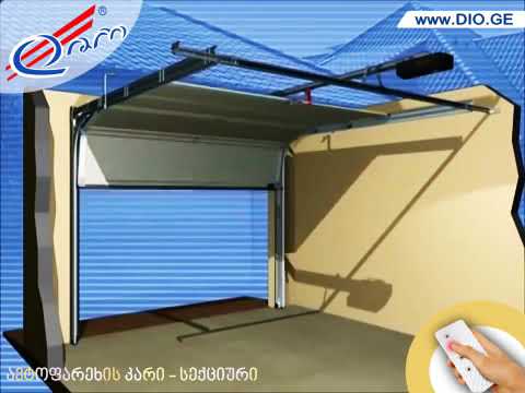 დიო - ავტოფარეხის სექციური კარი