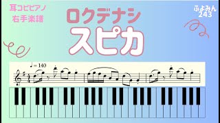 「スピカ」ロクデナシ　簡単ピアノ　右手楽譜