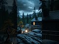 Rain & Fireplace Ambience | Cozy Modern Cabin by the Lake 🌧🔥 Sleep • Relax • Focus