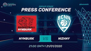 ERA Nymburk v Nizhny Novgorod - Press Conference - Basketball Champions League 2019