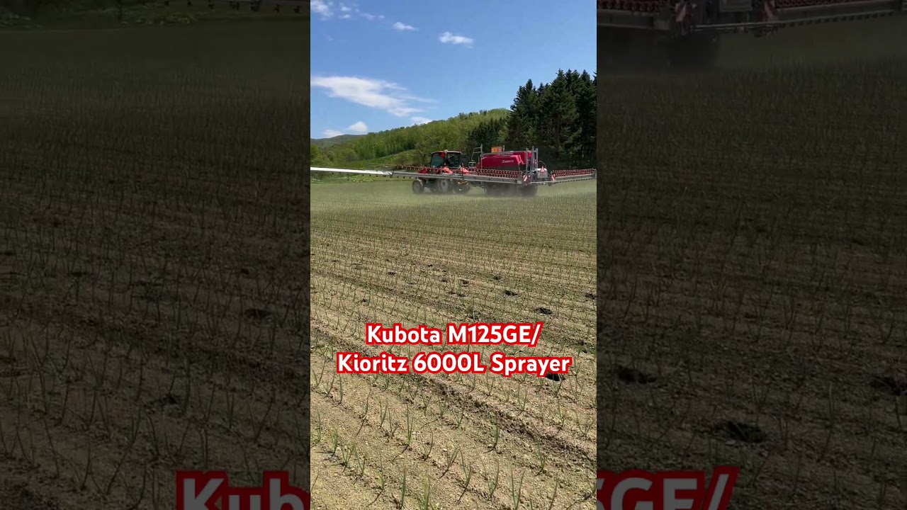 Kubota M125GE/Kioritz 6000L Sprayer #farming #agriculture #sprayer #shorts #kubotatractor #machine